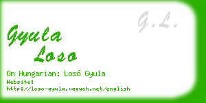 gyula loso business card