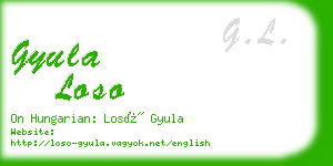 gyula loso business card